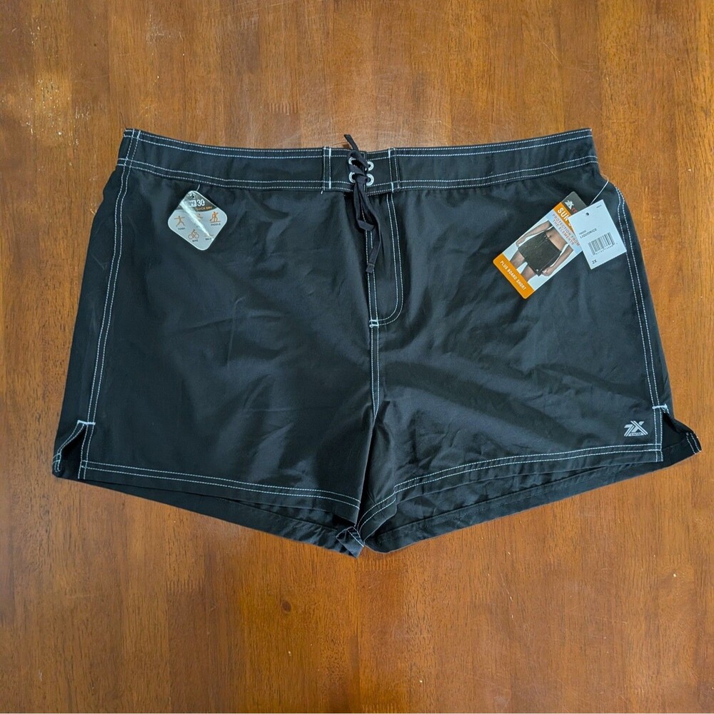 ZeroXposur Women’s Size 2X Swimwear Board Yoga Shorts Black NWT